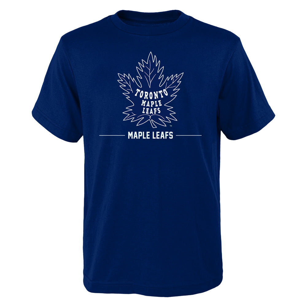 Outerstuff Toronto Maple Leafs Reissue Logo Youth Blue T Shirt