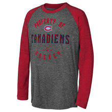 Outerstuff Montreal Canadiens Beveled Youth Triblend Raglan Shirt