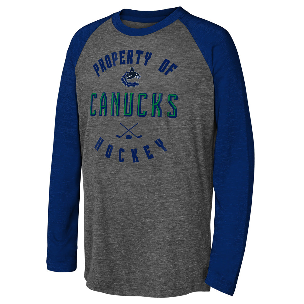 Outerstuff Vancouver Canucks Beveled Youth Triblend Raglan Shirt