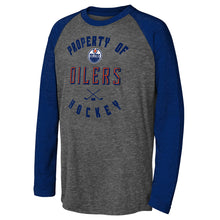 Outerstuff Edmonton Oilers Beveled Youth Triblend Raglan Shirt