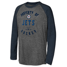 Outerstuff Winnipeg Jets Beveled Youth Triblend Raglan Shirt