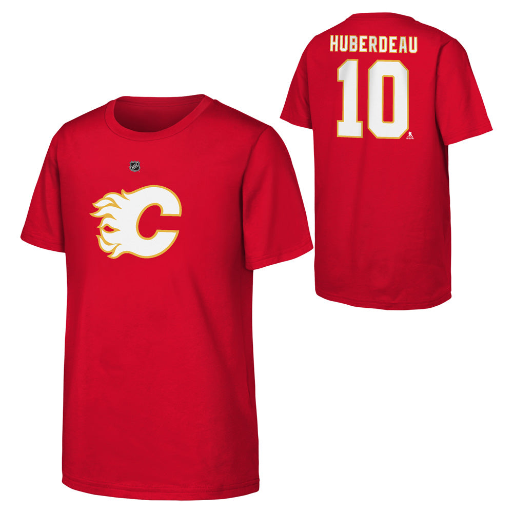 Outerstuff Calgary Flames Jonathan Huberdeau Name And Number Youth Red T Shirt