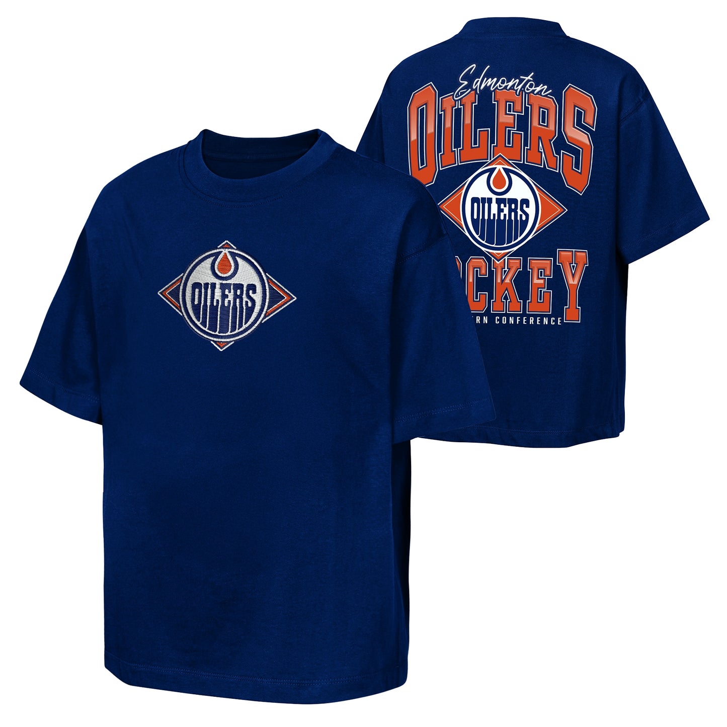 Children's Edmonton Oilers Back It Up Short Sleeve T-Shirt