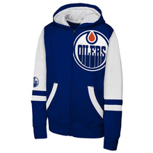Outerstuff Edmonton Oilers Face Off Youth Full Zip Fleece Hoodie