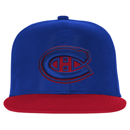 Outerstuff Montreal Canadiens Essentials Youth Flat Brim Snapback Hat