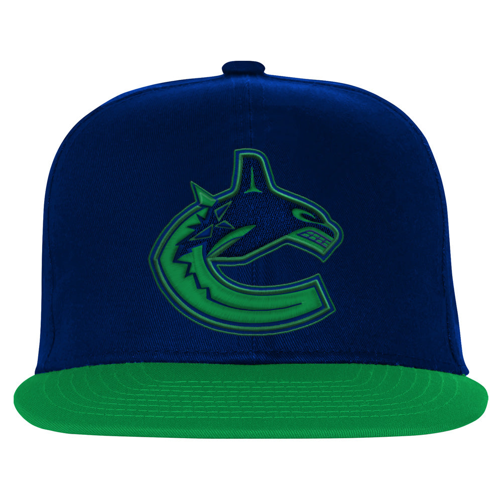 Outerstuff Vancouver Canucks Essentials Youth Flat Brim Snapback Hat