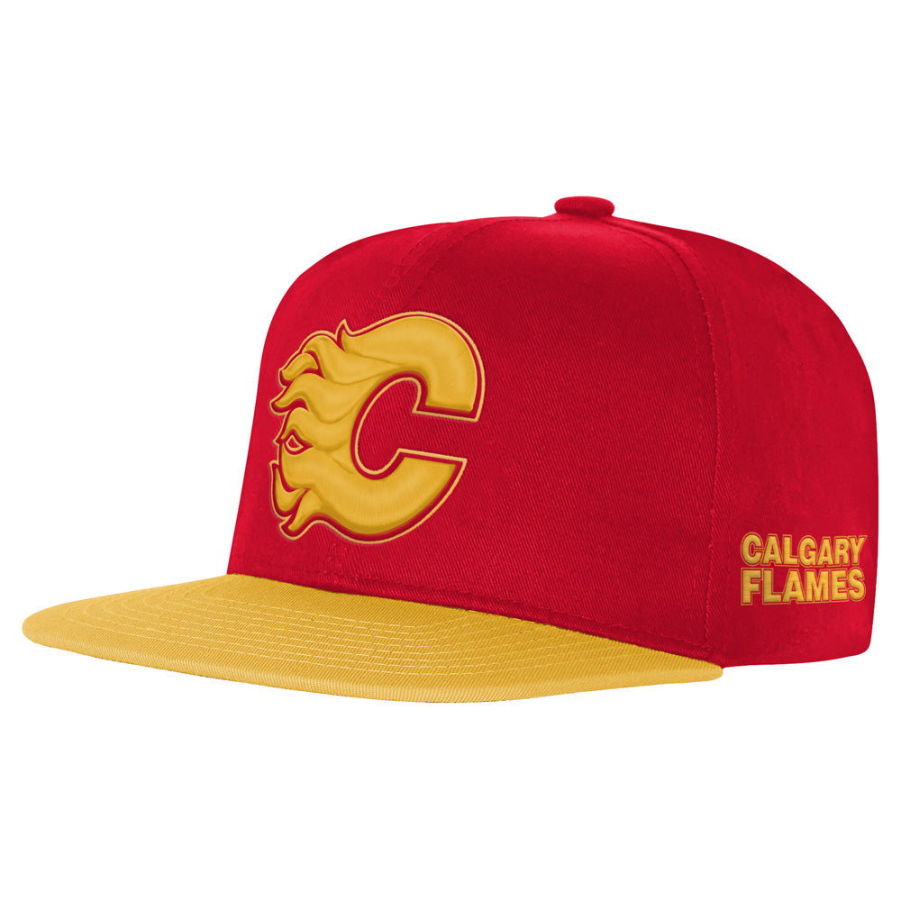 Outerstuff Calgary Flames Essentials Youth Flat Brim Snapback Hat