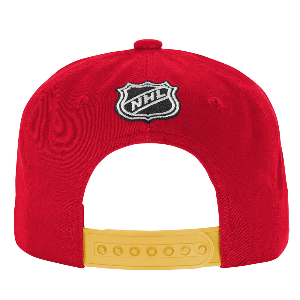 Outerstuff Calgary Flames Essentials Youth Flat Brim Snapback Hat
