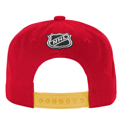 Outerstuff Calgary Flames Essentials Youth Flat Brim Snapback Hat