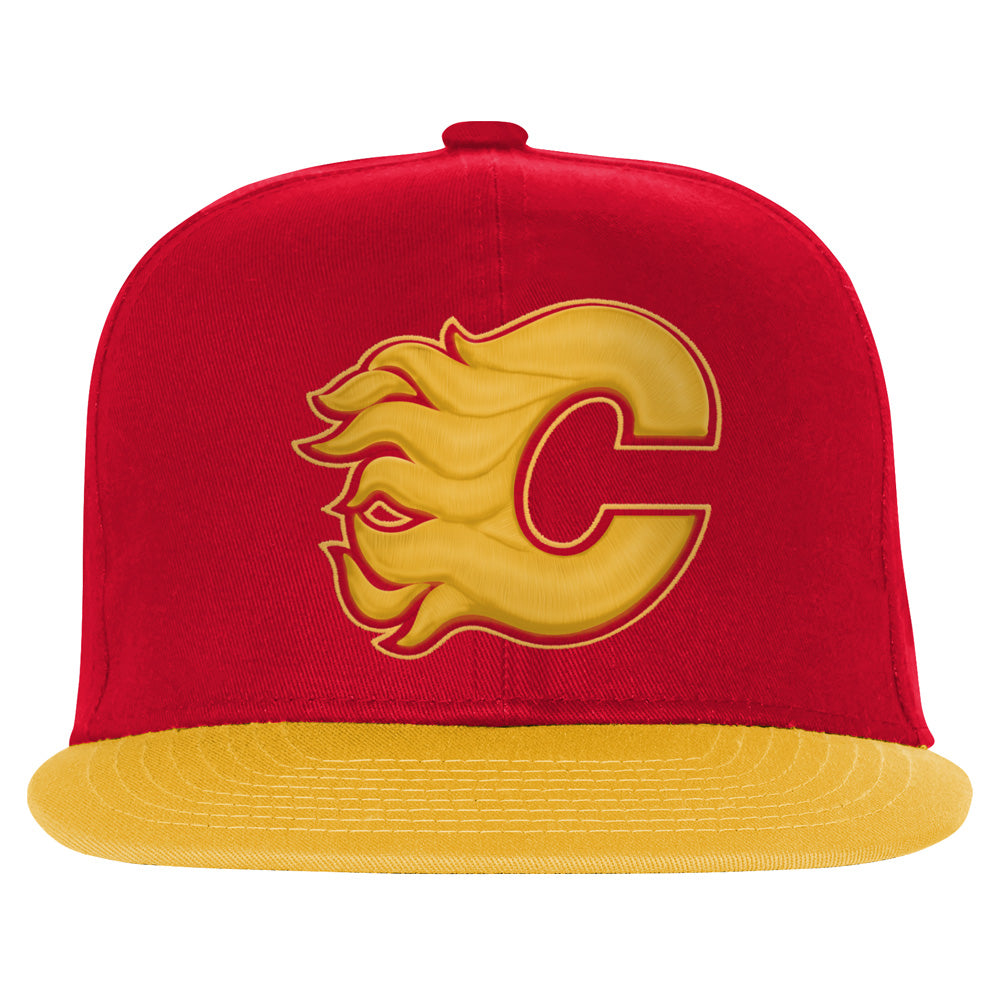 Outerstuff Calgary Flames Essentials Youth Flat Brim Snapback Hat