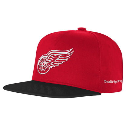 Outerstuff Detroit Red Wings Essentials Youth Flat Brim Snapback Hat