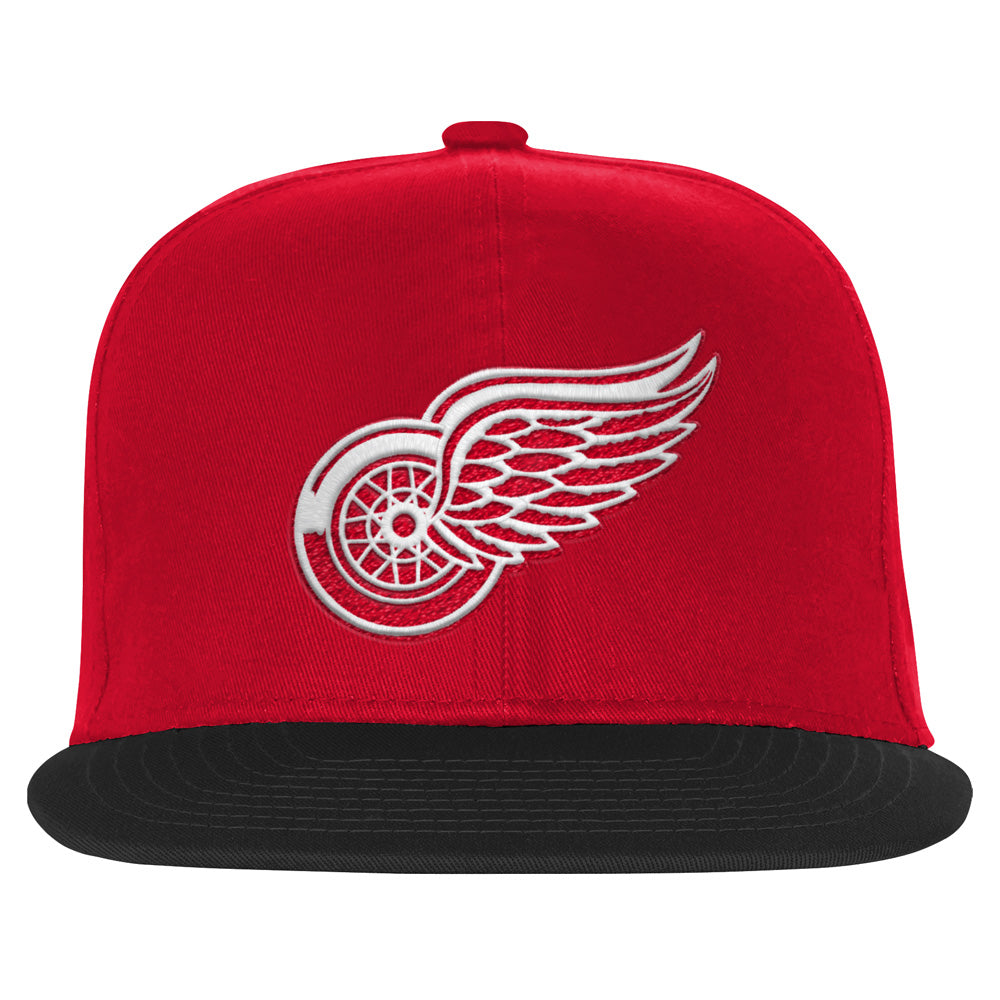 Outerstuff Detroit Red Wings Essentials Youth Flat Brim Snapback Hat