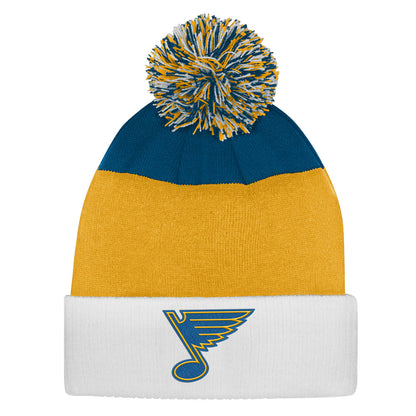 Outerstuff St. Louis Blues Essentials Youth Cuffed Knit Pom Toque