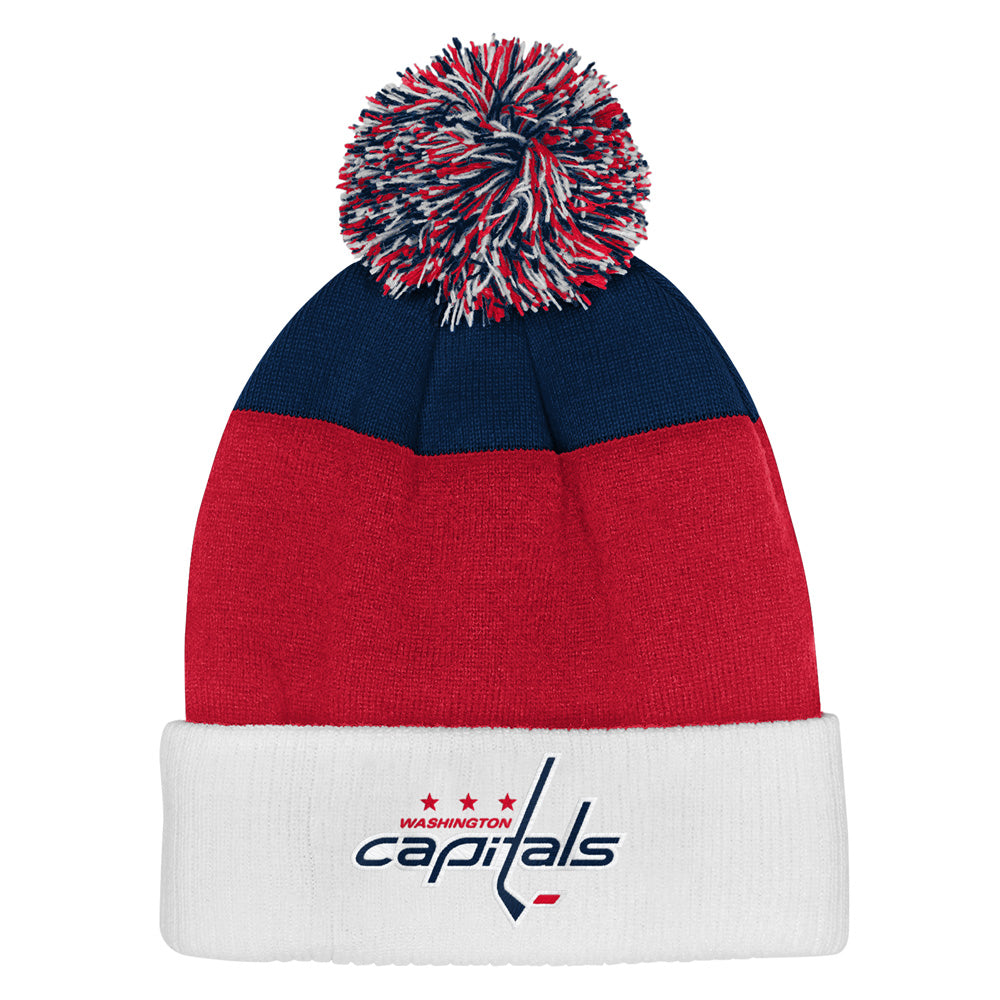 Outerstuff Washington Capitals Essentials Youth Cuffed Knit Pom Toque