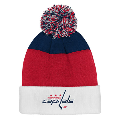 Outerstuff Washington Capitals Essentials Youth Cuffed Knit Pom Toque