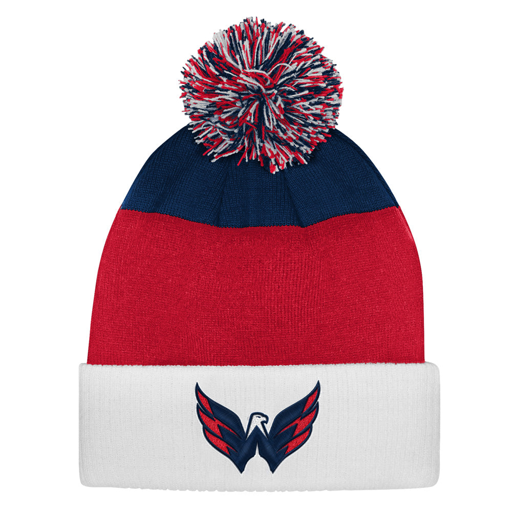 Outerstuff Washington Capitals Essentials Youth Cuffed Knit Pom Toque