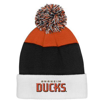 Outerstuff Anaheim Ducks Essentials Youth Cuffed Knit Pom Toque