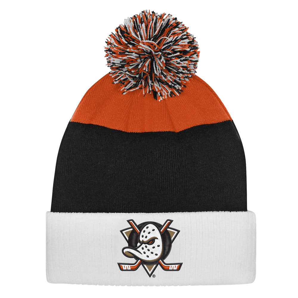 Outerstuff Anaheim Ducks Essentials Youth Cuffed Knit Pom Toque