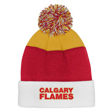 Outerstuff Calgary Flames Essentials Youth Cuffed Knit Pom Toque