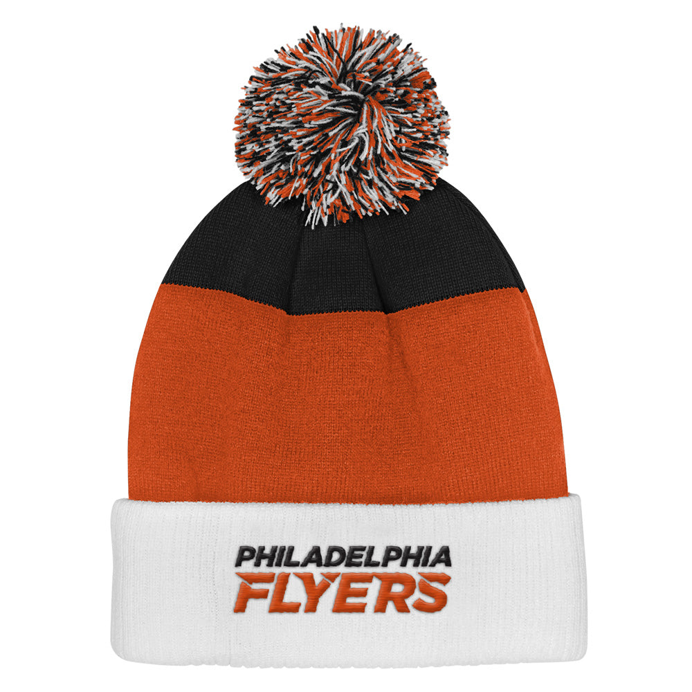 Outerstuff Philadelphia Flyers Essentials Youth Cuffed Knit Pom Toque