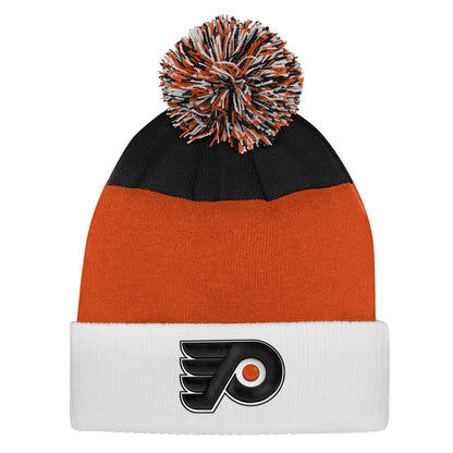 Outerstuff Philadelphia Flyers Essentials Youth Cuffed Knit Pom Toque