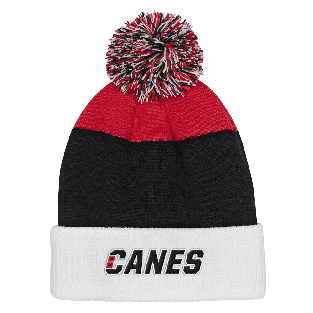 Outerstuff Carolina Hurricanes Essentials Youth Cuffed Knit Pom Toque