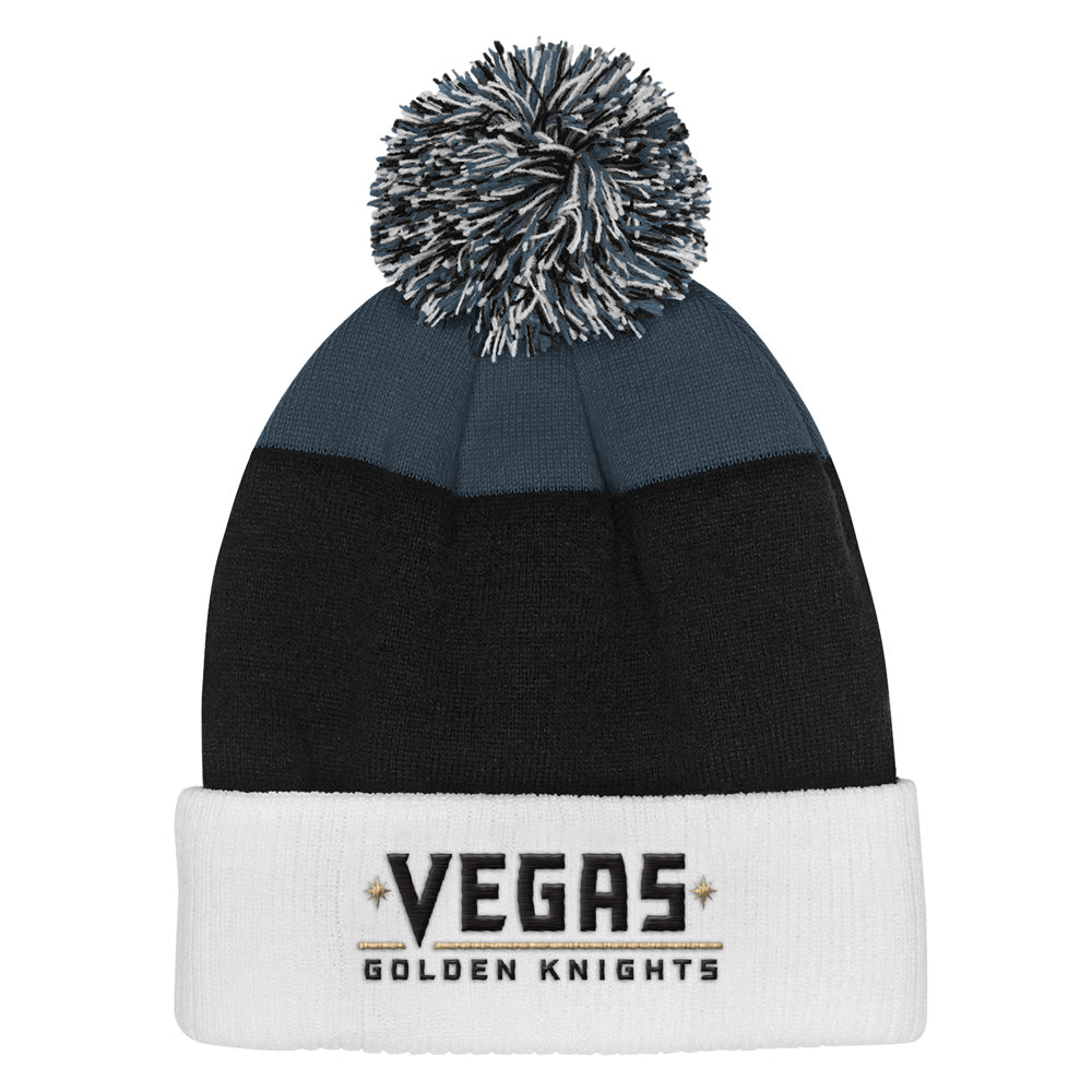 Outerstuff Vegas Golden Knights Essentials Youth Cuffed Knit Pom Toque