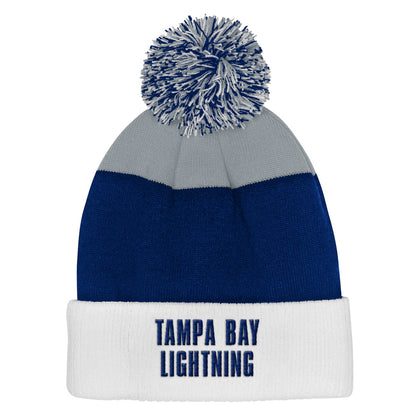 Outerstuff Tampa Bay Lightning Essentials Youth Cuffed Knit Pom Toque