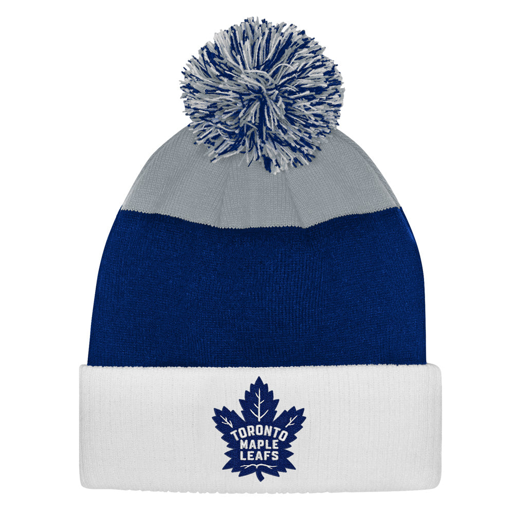 Outerstuff Toronto Maple Leafs Essentials Youth Cuffed Knit Pom Toque