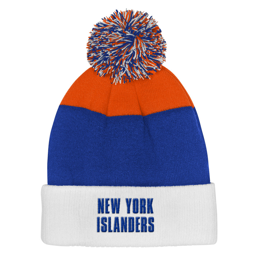 Outerstuff New York Islanders Essentials Youth Cuffed Knit Pom Toque