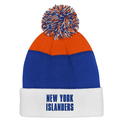 Outerstuff New York Islanders Essentials Youth Cuffed Knit Pom Toque