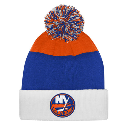 Outerstuff New York Islanders Essentials Youth Cuffed Knit Pom Toque
