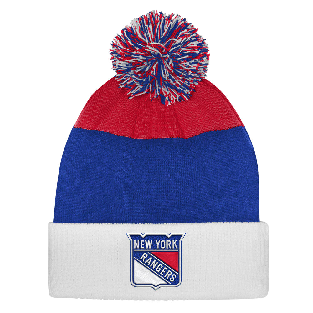 Outerstuff New York Rangers Essentials Youth Cuffed Knit Pom Toque