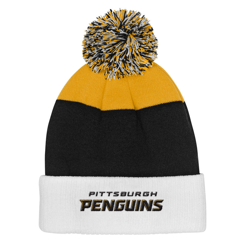 Outerstuff Pittsburgh Penguins Essentials Youth Cuffed Knit Pom Toque