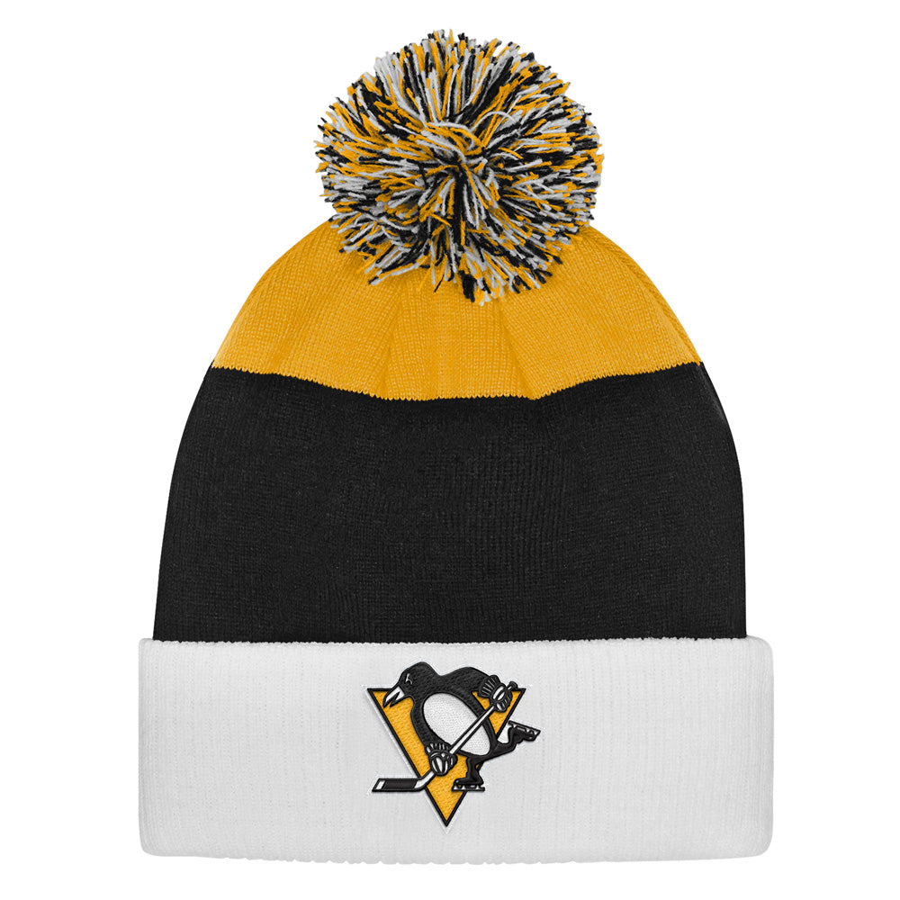Outerstuff Pittsburgh Penguins Essentials Youth Cuffed Knit Pom Toque