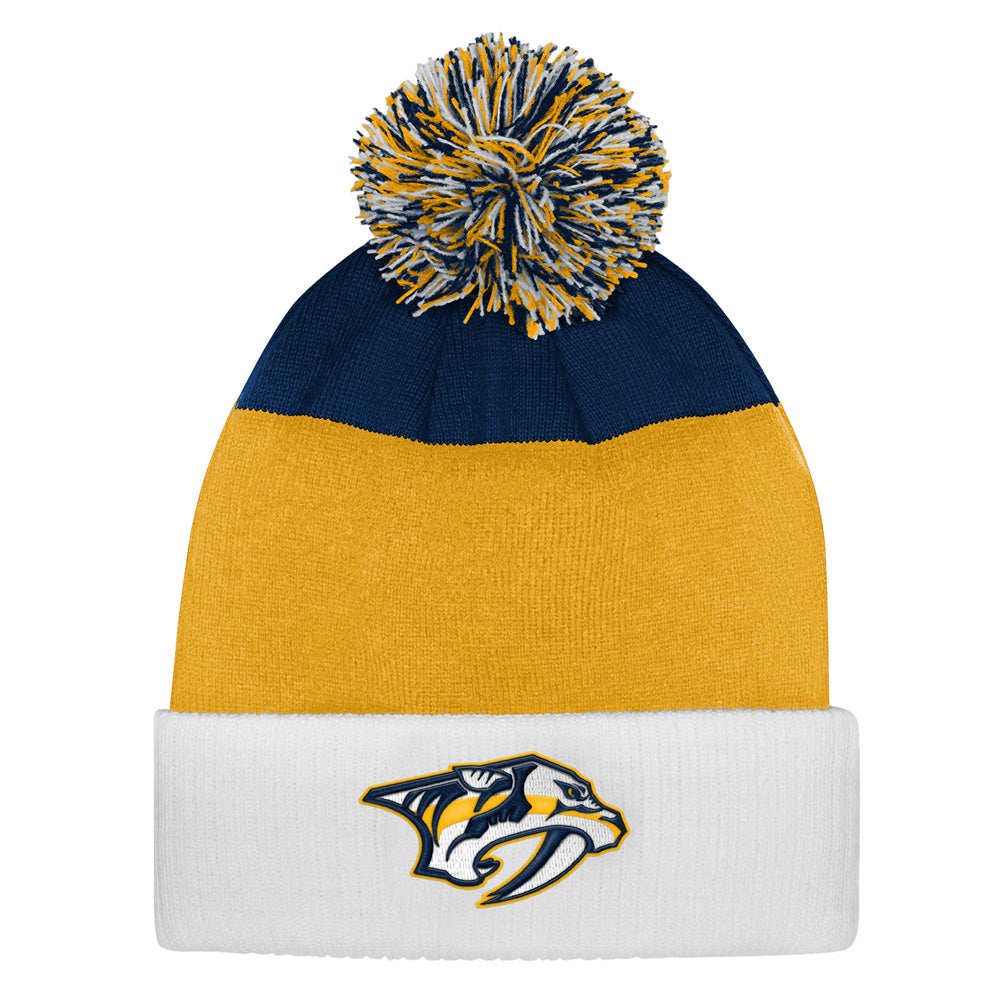 Outerstuff Nashville Predators Essentials Youth Cuffed Knit Pom Toque