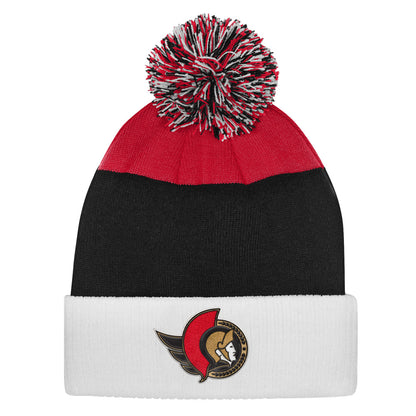 Outerstuff Ottawa Senators Essentials Youth Cuffed Knit Pom Toque
