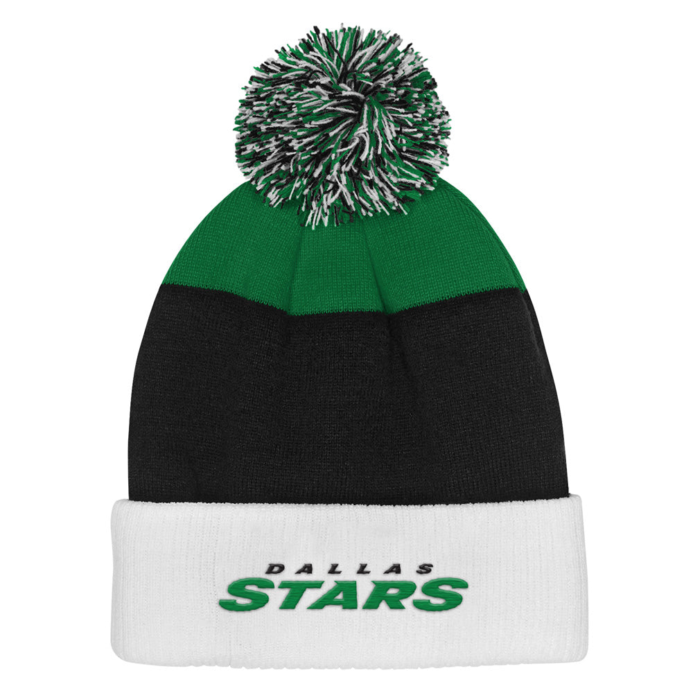Outerstuff Dallas Stars Essentials Youth Cuffed Knit Pom Toque