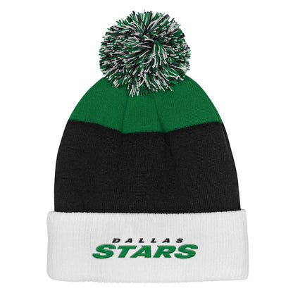 Outerstuff Dallas Stars Essentials Youth Cuffed Knit Pom Toque