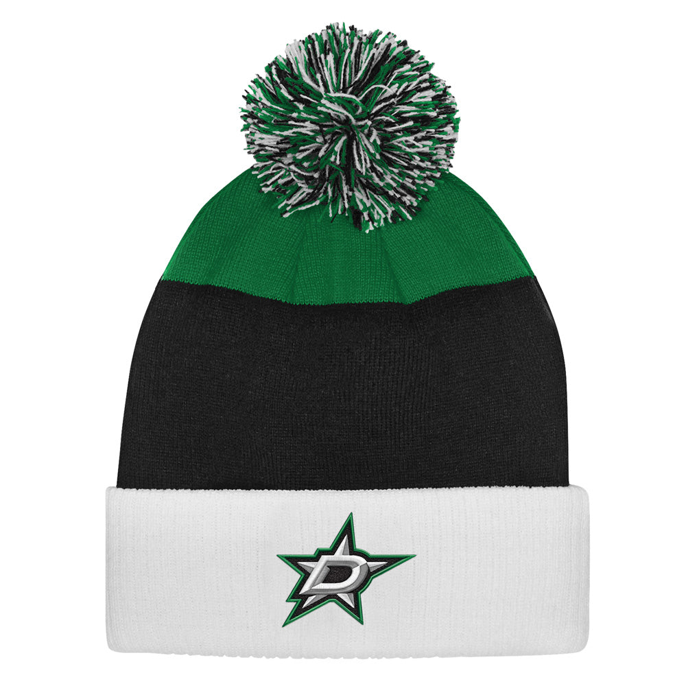 Outerstuff Dallas Stars Essentials Youth Cuffed Knit Pom Toque