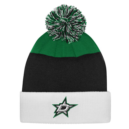 Outerstuff Dallas Stars Essentials Youth Cuffed Knit Pom Toque