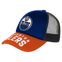 Outerstuff Edmonton Oilers True Retro Youth Meshback Trucker Hat