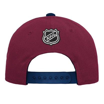 Colorado Avalanche Youth Precurved Burgundy Snapback Hat