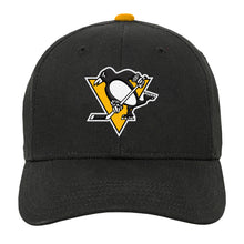 PITTSBURGH PENGUINS YOUTH PRECURVED BLACK SNAPBACK HAT