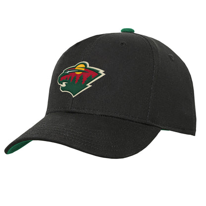 Outerstuff Minnesota Wild Youth Precurved Black Snapback Hat