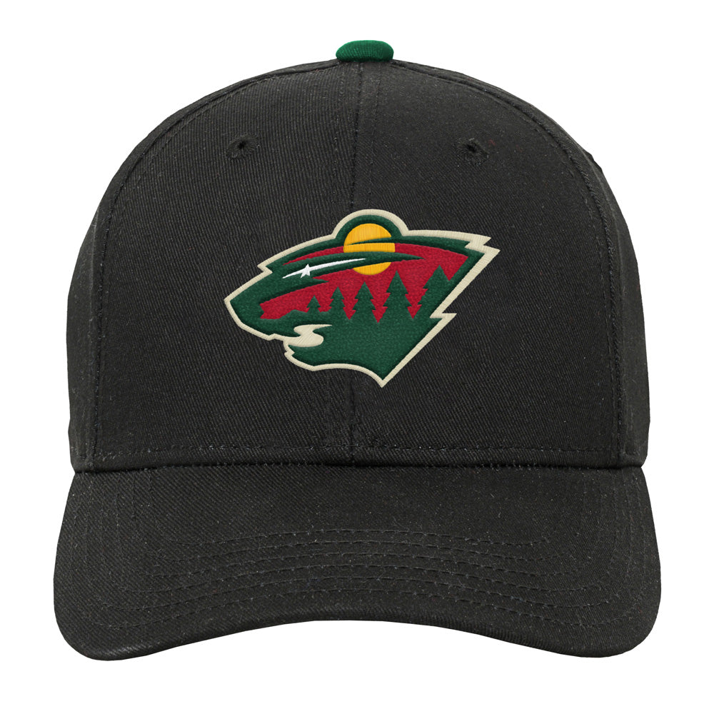 Outerstuff Minnesota Wild Youth Precurved Black Snapback Hat