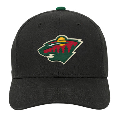 Outerstuff Minnesota Wild Youth Precurved Black Snapback Hat