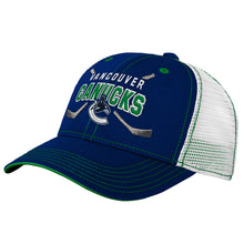 VANCOUVER CANUCKS LOCKUP YOUTH MESHBACK ADJUSTABLE HAT