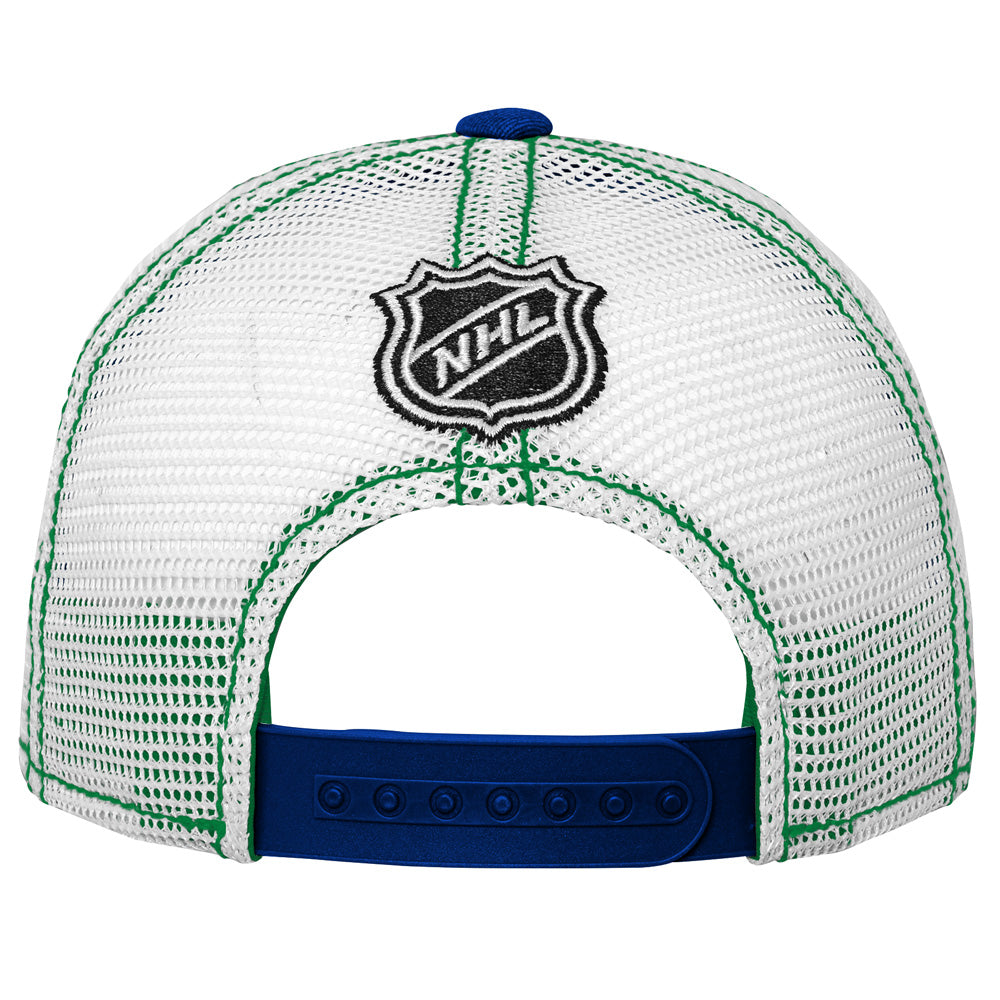 VANCOUVER CANUCKS LOCKUP YOUTH MESHBACK ADJUSTABLE HAT