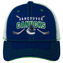VANCOUVER CANUCKS LOCKUP YOUTH MESHBACK ADJUSTABLE HAT